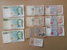 banconote italiane varie 5000