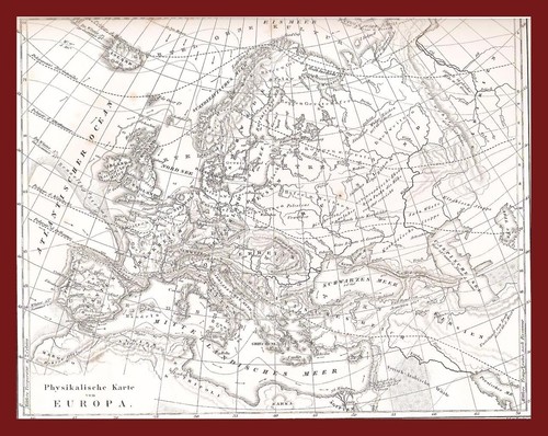 Physikalische karte von europa - von,