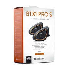 KIT INTERFONO BLUETOOTH BTX1 PRO S 2022 TWIN COPPIA DOPPIO HI-FI MIDLAND MOTO