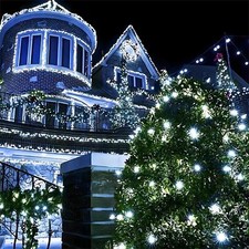 Stringa di Natale Impermeabile 100-1000LED Bianco Freddo Fata Luci 8 Modalità 8H Timer