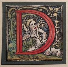 Anton Worms Importante Capolettera Putti Grafica antica Xilografia Sec. XVI