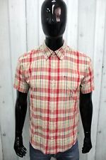 Camicia Woolrich Uomo Taglia M Chemise Quadri Shirt Cotone Man Logo Manica Corta