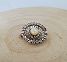 Spilla Vecchia Vintage Anni 40 in Metallo Colore Argento Fine Bigiotteria