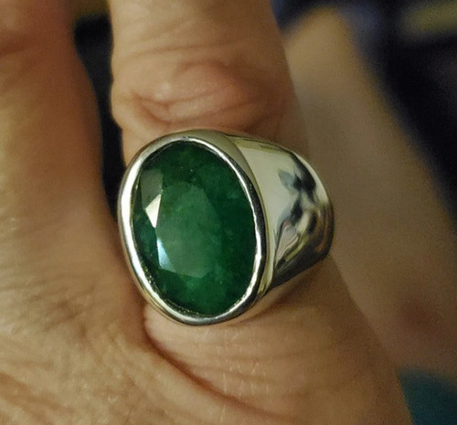 Anello uomo con smeraldo in - da,