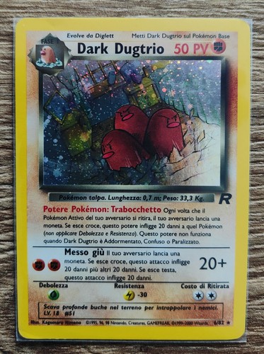 Carta pokemon dark - pokemon, dugtrio