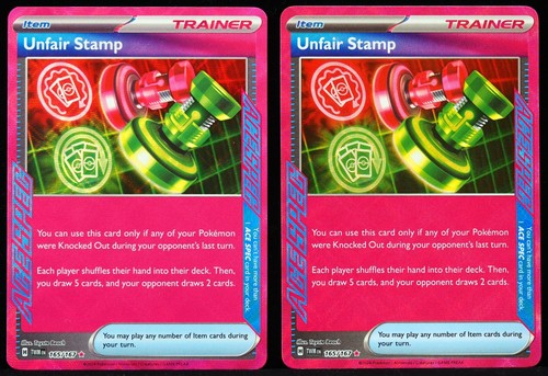 Unfair stamp 165 167 - unfair,