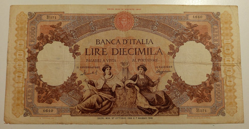 10000 lire 1953 - lire, bb