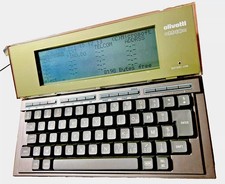 Raro Laptop Olivetti M10+cassetta om,custodia in pelle-2 Software X M10+il Sw.