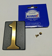 Alubox Numero civico 1 in ottone verniciato color ghisa
