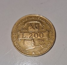 moneta da 200 lire del 1996