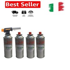CANNELLO Mini BRUCIATORE Torcia Saldatore Gas Fiamma OSSIDRICA + 4 CARTUCCE A...