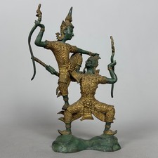 Antica Statua Bronzo Dorato