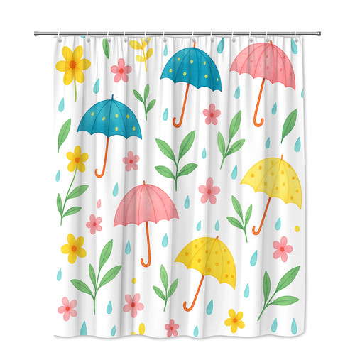 Tenda doccia ombrello floreale - ombrello,