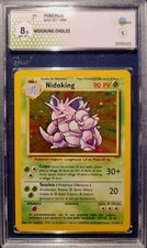 Carta Pokémon Nidoking Holo, Set Base, 11/102, ITA, PSA 8.5