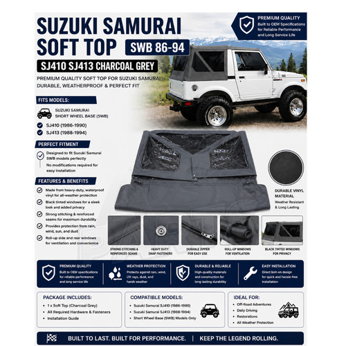 Suzuki samurai soft top - samurai, swb