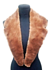 VERO VISONE Collo Stola Scialle Vera Pelliccia di Visone Foderato color MIELE
