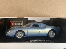 MODELLINO Base Burago Scala 1:18 FERRARI  250 LM 1965 bleu standox . Molto Raro