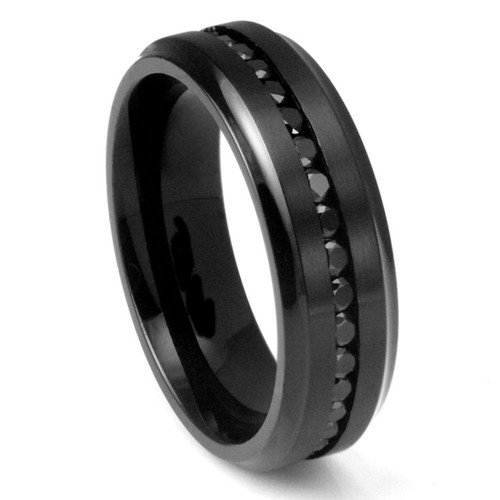 Anello titanio unisex nero - anello,
