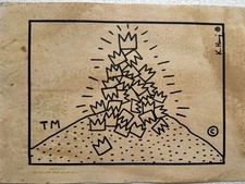 KEITH HARING quadro su carta