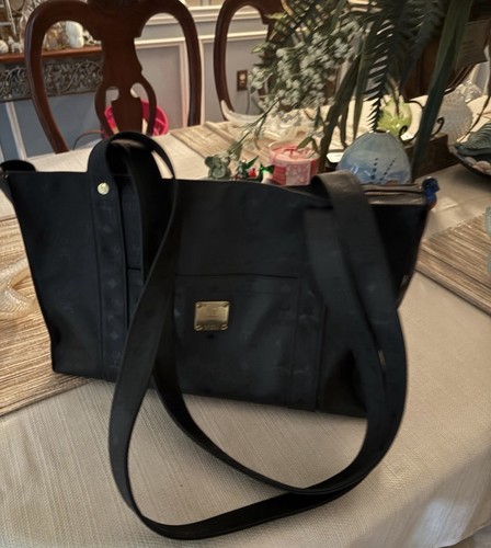 Borsa tote mcm nera grigio - mcm, e