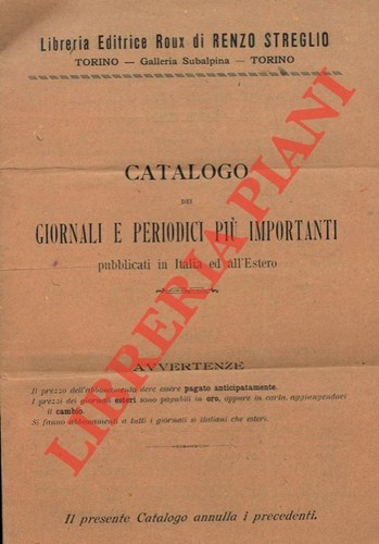 Libreria editrice roux - roux, di