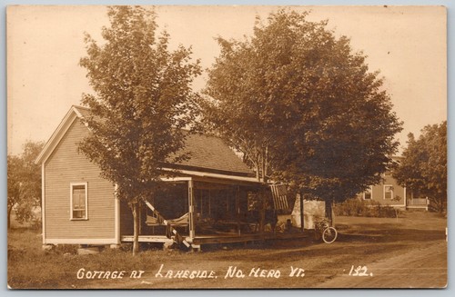 Cartolina antica rppc cottage - antica,