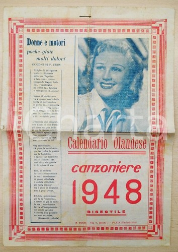 1948 calendario olandese - calendario,