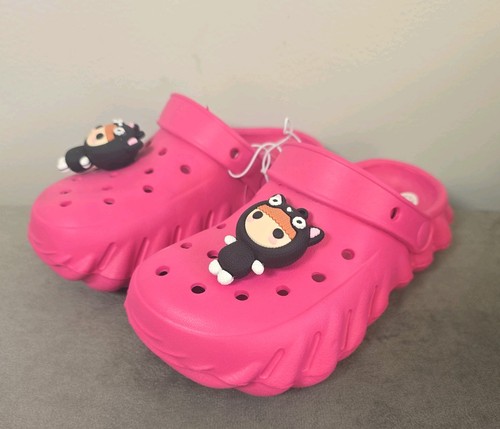 Sandali zoccoli rosa bambina