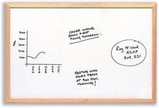 LAVAGNA MAGNETICA BIANCA BIANCO BORDO LEGNO VARIE MISURE UFFICIO CUCINA BAMBINI