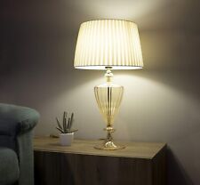 Cuore: Lampada Elegante in Cristallo Soffiato Ambra per tavolo o como