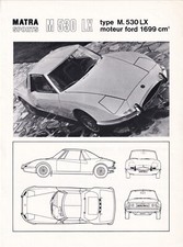 MATRA SPORTS M 530 LX LEAFLET.