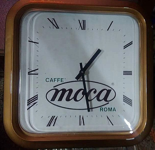 Orologio pubblicitario caffè - pubblicitario,