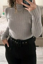 Maglia donna maglione costine