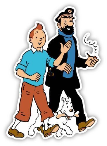 Adesivo cartone animato tintin - cartone,