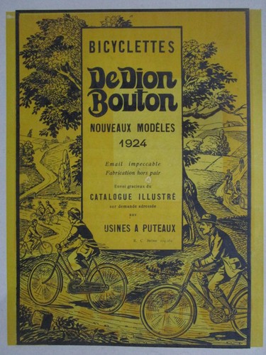 1924 pub bicyclette dion - bicyclette,