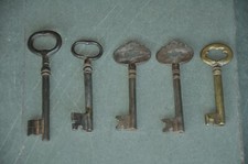 5 Pz Chiavi Vintage In Ferro E