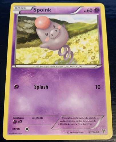 Carta pokemon ita spoink - carta, xy