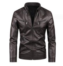 Giacca moto uomo pelle PU