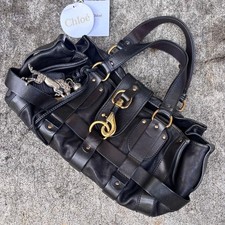 Borsa a mano Chloe Kerala borsa a tracolla in pelle nera con dust bag card