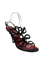 Scarpe donna Cesare Paciotti scamosciate con cinturino tacco alto nere taglia 9