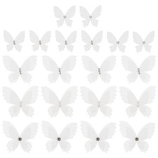  20pcs organza farfalle decalcomania doppia stereo yarn patch accessori