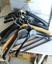 14 Grucce stampelle appendiabiti plastica legno per armadio ometto