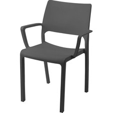 Sedia con braccioli in resina