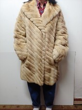 PELLICCIA VISONE BIANCO TG 42 VINTAGE