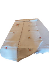 Bellissima tovaglia  vintage  da tavola per 12 in purissimo lino nuova new