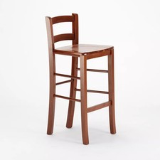 Sgabello alto in legno con
