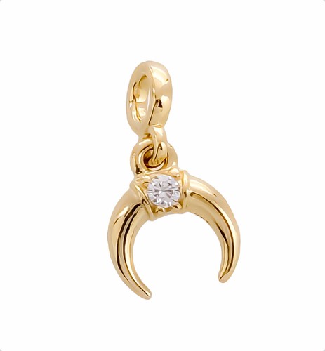 Mini charm mezzaluna oro - charm, nuovo
