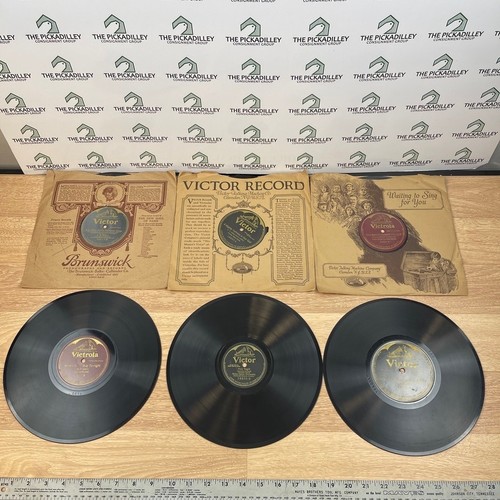 Lot vtg victor victrola - lot,
