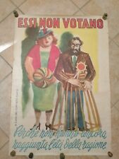manifesto poster afiche  70X100 POLITICO ESSI NON VOTANO  03
