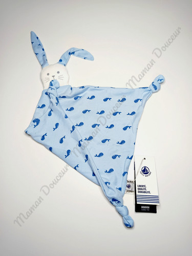 Doudou plat lapin - doudou, gris